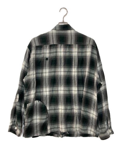 BOWWOW（バウワウ）BOWWOW (バウワウ) REMADE RAYON PLAID SHIRT AGED オンブレチェックシャツ グリーン サイズ:Lの古着・服飾アイテム