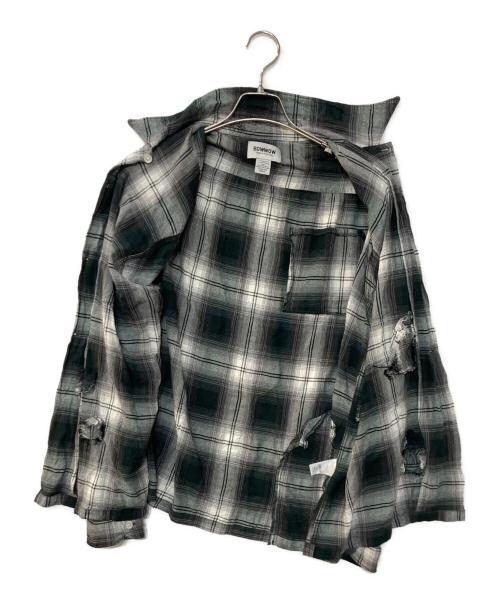 BOWWOW（バウワウ）BOWWOW (バウワウ) REMADE RAYON PLAID SHIRT AGED オンブレチェックシャツ グリーン サイズ:Lの古着・服飾アイテム