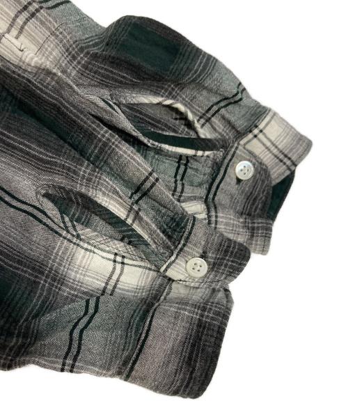 BOWWOW（バウワウ）BOWWOW (バウワウ) REMADE RAYON PLAID SHIRT AGED オンブレチェックシャツ グリーン サイズ:Lの古着・服飾アイテム