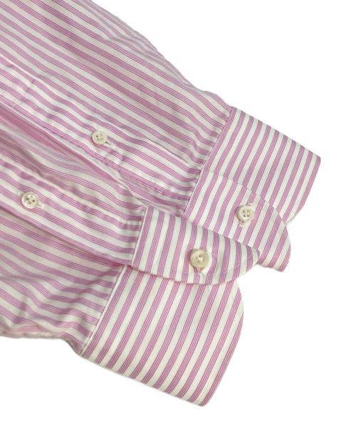 GUY ROVER（ギローバー）GUY ROVER (ギローバー) ストライプシャツ ピンク サイズ:39の古着・服飾アイテム