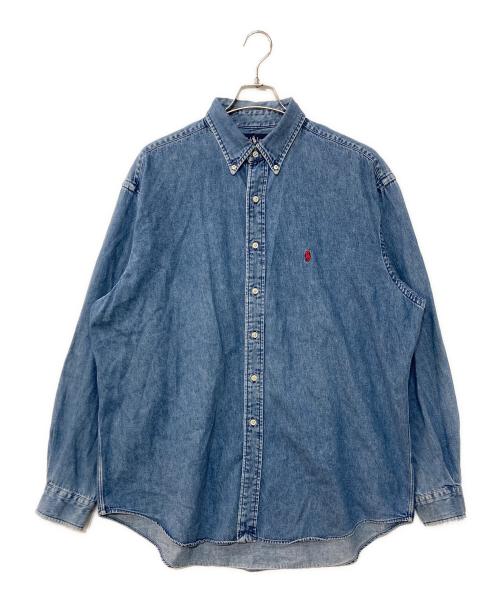 RALPH LAUREN（ラルフローレン）RALPH LAUREN (ラルフローレン) 90`sボタンダウンデニムシャツ インディゴ サイズ:XLの古着・服飾アイテム
