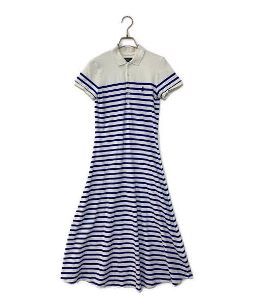 POLO RALPH LAUREN（ポロ・ラルフローレン）POLO RALPH LAUREN (ポロ・ラルフローレン) ボーダー ポロシャツワンピース ホワイト サイズ:XSの古着・服飾アイテム