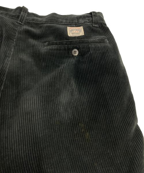 POLO RALPH LAUREN（ポロ・ラルフローレン）POLO RALPH LAUREN (ポロ・ラルフローレン) 2タックコーデュロイパンツ ブラック サイズ:20の古着・服飾アイテム