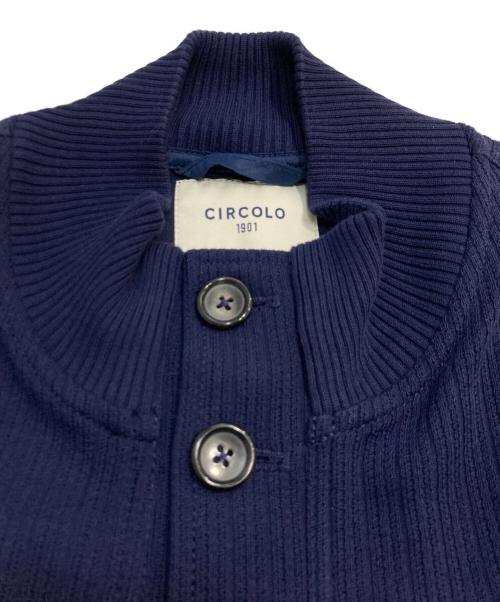 CIRCOLO 1901（チルコロ1901）CIRCOLO 1901 (チルコロ1901) スタンドカラーブルゾン  ネイビー サイズ:XLの古着・服飾アイテム