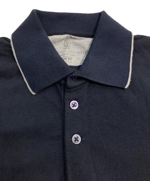BRUNELLO CUCINELLI（ブルネロクチネリ）BRUNELLO CUCINELLI (ブルネロクチネリ) polo shirt ポロシャツ ネイビー サイズ:Sの古着・服飾アイテム