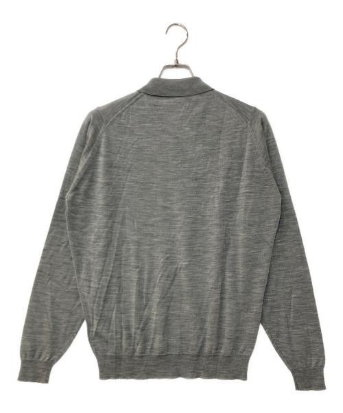 JOHN SMEDLEY（ジョンスメドレー）JOHN SMEDLEY (ジョンスメドレー) STANDARD FIT BELPER SHIRT LS メリノウールニットポロシャツ グレー サイズ:Lの古着・服飾アイテム