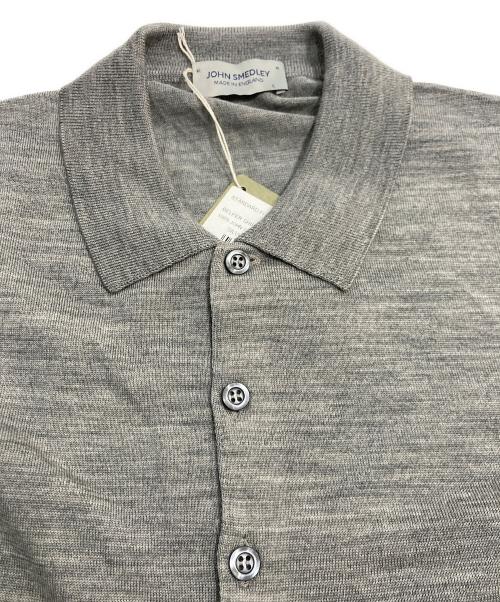 JOHN SMEDLEY（ジョンスメドレー）JOHN SMEDLEY (ジョンスメドレー) STANDARD FIT BELPER SHIRT LS メリノウールニットポロシャツ グレー サイズ:Lの古着・服飾アイテム