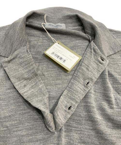 JOHN SMEDLEY（ジョンスメドレー）JOHN SMEDLEY (ジョンスメドレー) STANDARD FIT BELPER SHIRT LS メリノウールニットポロシャツ グレー サイズ:Lの古着・服飾アイテム