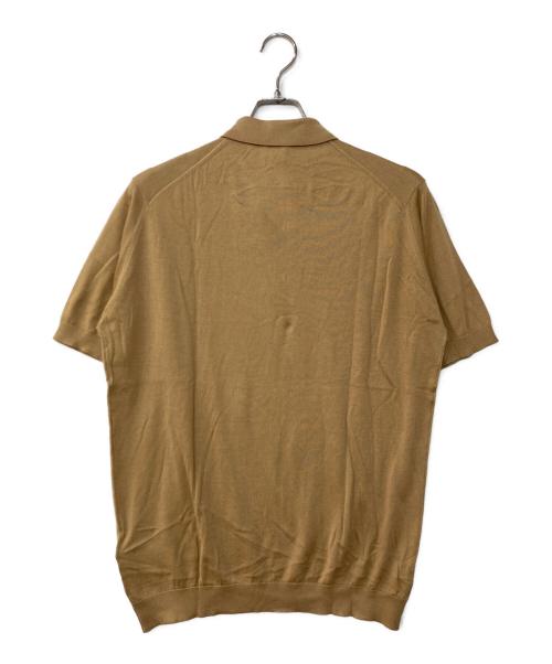 JOHN SMEDLEY（ジョンスメドレー）JOHN SMEDLEY (ジョンスメドレー) STANDARD FIT ADRIAN SHIRT SS シーアイランドコットンニットポロシャツ ライトキャメル サイズ:Lの古着・服飾アイテム
