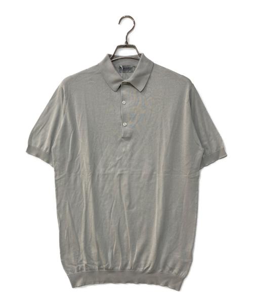 JOHN SMEDLEY（ジョンスメドレー）JOHN SMEDLEY (ジョンスメドレー) STANDARD FIT ADRIAN SHIRT SS シーアイランドコットンニットポロシャツ グレー サイズ:Lの古着・服飾アイテム