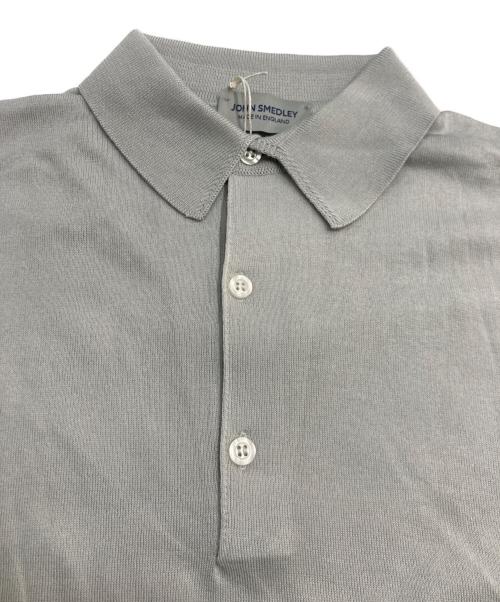 JOHN SMEDLEY（ジョンスメドレー）JOHN SMEDLEY (ジョンスメドレー) STANDARD FIT ADRIAN SHIRT SS シーアイランドコットンニットポロシャツ グレー サイズ:Lの古着・服飾アイテム