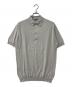 JOHN SMEDLEY（ジョンスメドレー）の古着「STANDARD FIT ADRIAN SHIRT SS シーアイランドコットンニットポロシャツ」｜グレー