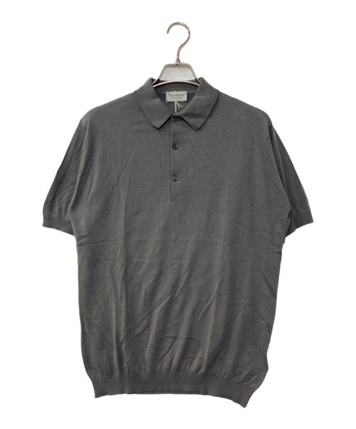 JOHN SMEDLEY（ジョンスメドレー）JOHN SMEDLEY (ジョンスメドレー) STANDARD FIT ADRIAN SHIRT SS シーアイランドコットンニットポロシャツ グレー サイズ:Lの古着・服飾アイテム