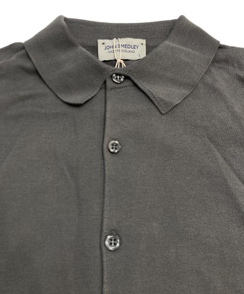 JOHN SMEDLEY（ジョンスメドレー）JOHN SMEDLEY (ジョンスメドレー) STANDARD FIT ADRIAN SHIRT SS シーアイランドコットンニットポロシャツ グレー サイズ:Lの古着・服飾アイテム