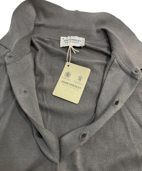 JOHN SMEDLEY（ジョンスメドレー）JOHN SMEDLEY (ジョンスメドレー) STANDARD FIT ADRIAN SHIRT SS シーアイランドコットンニットポロシャツ グレー サイズ:Lの古着・服飾アイテム