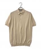 JOHN SMEDLEYジョンスメドレー）の古着「STANDARD FIT ADRIAN SHIRT SS コットンニットポロシャツ」｜ベージュ