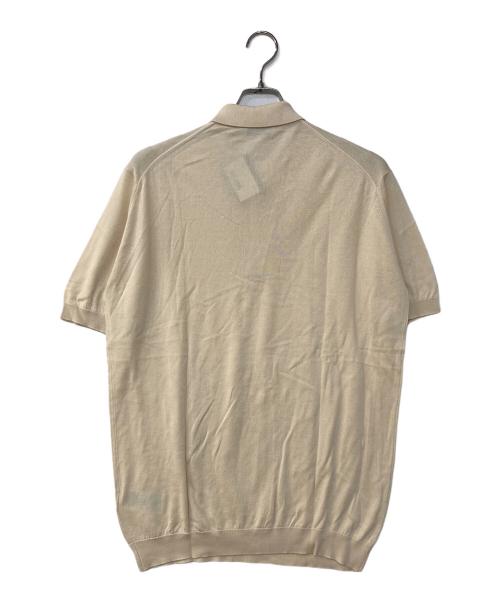 JOHN SMEDLEY（ジョンスメドレー）JOHN SMEDLEY (ジョンスメドレー) STANDARD FIT ADRIAN SHIRT SS コットンニットポロシャツ ベージュ サイズ:Lの古着・服飾アイテム