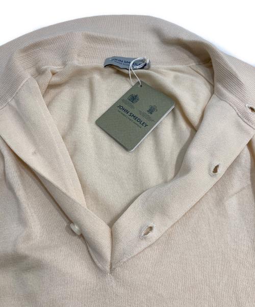 JOHN SMEDLEY（ジョンスメドレー）JOHN SMEDLEY (ジョンスメドレー) STANDARD FIT ADRIAN SHIRT SS コットンニットポロシャツ ベージュ サイズ:Lの古着・服飾アイテム