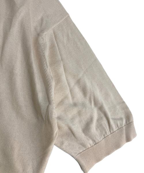 JOHN SMEDLEY（ジョンスメドレー）JOHN SMEDLEY (ジョンスメドレー) STANDARD FIT ADRIAN SHIRT SS コットンニットポロシャツ ベージュ サイズ:Lの古着・服飾アイテム
