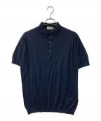 JOHN SMEDLEYジョンスメドレー）の古着「STANDARD FIT ADRIAN SHIRT SS シーアイランドコットンニットポロシャツ」｜ネイビー