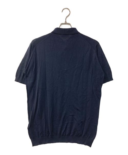 JOHN SMEDLEY（ジョンスメドレー）JOHN SMEDLEY (ジョンスメドレー) STANDARD FIT ADRIAN SHIRT SS シーアイランドコットンニットポロシャツ ネイビー サイズ:Lの古着・服飾アイテム