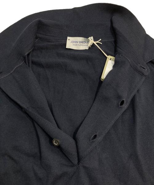 JOHN SMEDLEY（ジョンスメドレー）JOHN SMEDLEY (ジョンスメドレー) STANDARD FIT ADRIAN SHIRT SS シーアイランドコットンニットポロシャツ ネイビー サイズ:Lの古着・服飾アイテム