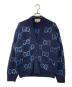 GUCCI（グッチ）の古着「GG インターシャ ウール カーディガン」｜ネイビー