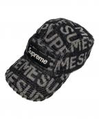 SUPREMEシュプリーム）の古着「BOX LOGO キャップ パイル総柄」｜ブラック