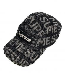 SUPREME（シュプリーム）の古着「BOX LOGO キャップ パイル総柄」｜ブラック