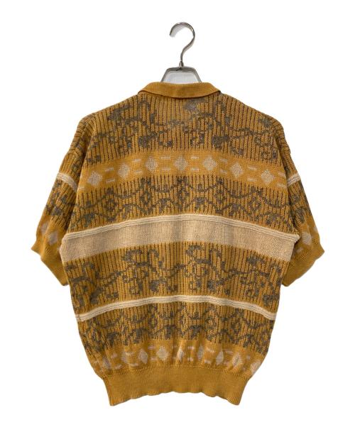 Yves Saint Laurent tricots（イブサンローラントリコット）Yves Saint Laurent tricots (イブサンローラントリコット) ニットポロシャツ オレンジ サイズ:Lの古着・服飾アイテム