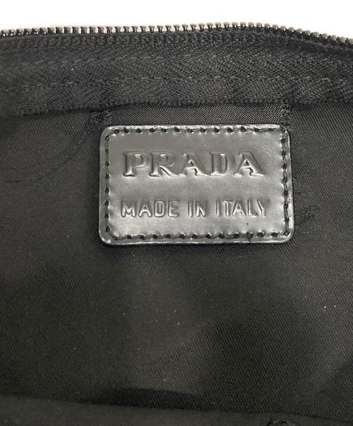 PRADA（プラダ）PRADA (プラダ) トライアングルロゴポーチ ブラックの古着・服飾アイテム
