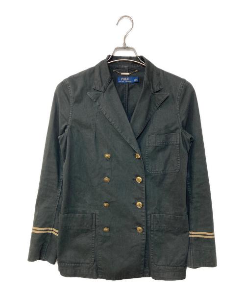 POLO RALPH LAUREN（ポロ・ラルフローレン）POLO RALPH LAUREN (ポロ・ラルフローレン) 金釦コットン6Bジャケット ブラック サイズ:2の古着・服飾アイテム