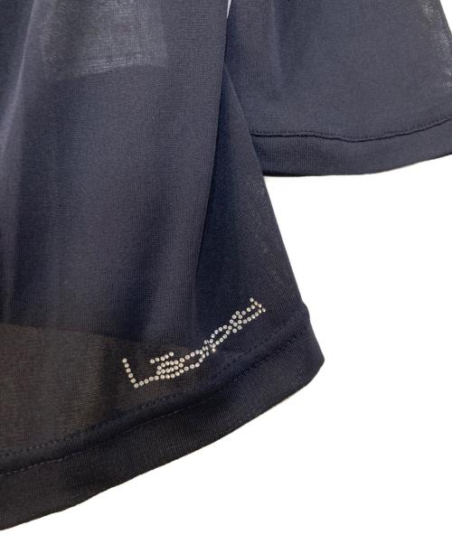LEONARD FASHION（レオナールファッション）LEONARD FASHION (レオナールファッション) カンカン素材ビジューカーディガン ネイビー サイズ:Lの古着・服飾アイテム