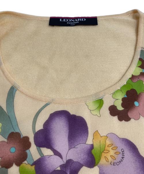 LEONARD FASHION（レオナールファッション）LEONARD FASHION (レオナールファッション) カシミヤブレンドシルクニット ベージュ サイズ:Lの古着・服飾アイテム