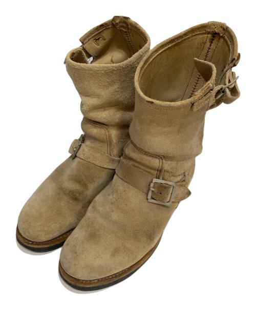 RED WING（レッドウィング）RED WING (レッドウィング) スウェード エンジニアブーツ ベージュ サイズ:8Dの古着・服飾アイテム