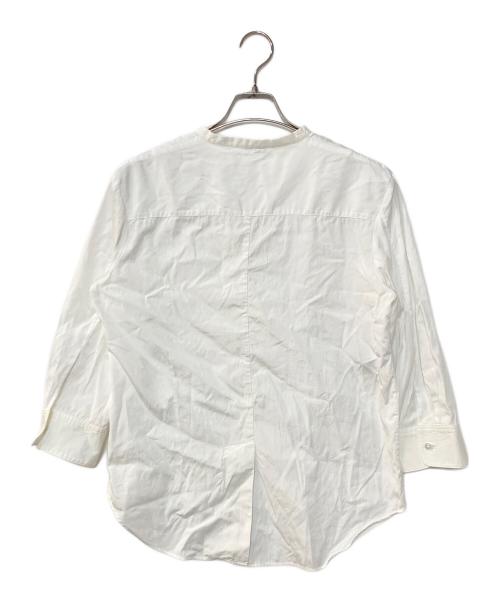 JIL SANDER NAVY（ジルサンダー ネイビー）JIL SANDER NAVY (ジルサンダー ネイビー) スキッパーブラウス ホワイト サイズ:42の古着・服飾アイテム