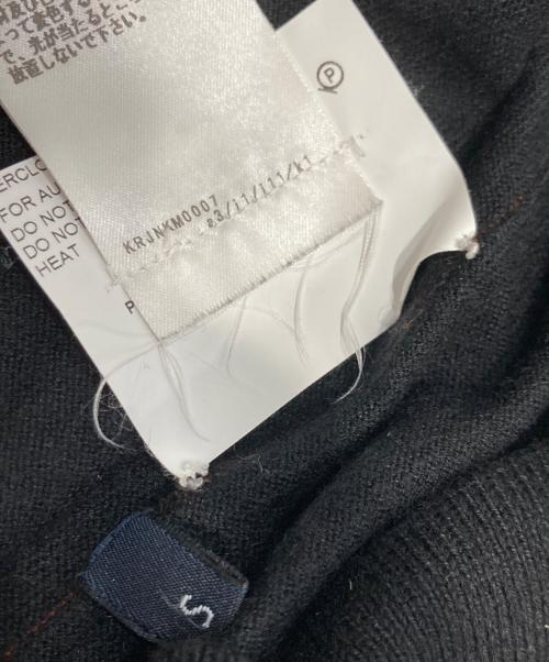 JIL SANDER NAVY（ジルサンダー ネイビー）JIL SANDER NAVY (ジルサンダー ネイビー) シルクウールラインカーディガン ブラック×オレンジ サイズ:Sの古着・服飾アイテム