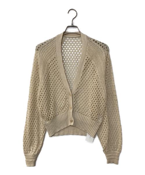 bractment（ブラクトメント）BRACTMENT (ブラクトメント) BM LI メッシュ カーディガン ベージュ サイズ:FREEの古着・服飾アイテム