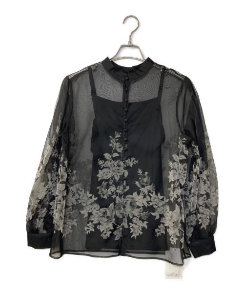 Ameri（アメリ）Ameri (アメリ) 2WAYハゼフラワーブラウス ブラック サイズ:Fの古着・服飾アイテム