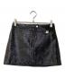 courreges（クレージュ）の古着「Reedition Logo Mini Skirt リードディション ロゴパッチ ミニスカート」｜ブラック