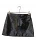 courreges (クレージュ) Reedition Logo Mini Skirt リードディション ロゴパッチ ミニスカート ブラック サイズ:38：12000円