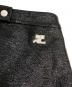 中古・古着 courreges (クレージュ) Reedition Logo Mini Skirt リードディション ロゴパッチ ミニスカート ブラック サイズ:38：12000円