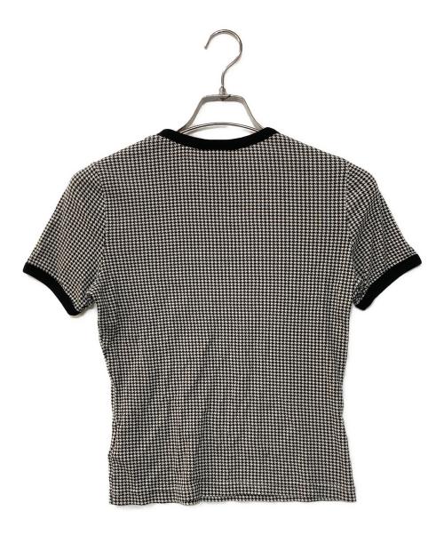 courreges（クレージュ）courreges (クレージュ) Houndstooth T-Shirt Tシャツ ブラック サイズ:Mの古着・服飾アイテム