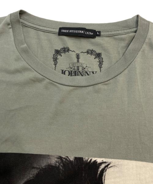 Thee Hysteric XXX（ジィ ヒステリックトリプルエックス）Thee Hysteric XXX (ジィ ヒステリックトリプルエックス) Johnny Thunders (ジョニーサンダース) JN N COLD BLOOD Tシャツ グリーン サイズ:Lの古着・服飾アイテム