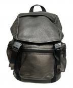 COACHコーチ）の古着「PEBBLED LEATHER BACK PACK レザー バックパック」｜シルバー