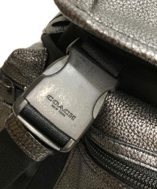 COACH（コーチ）COACH (コーチ) PEBBLED LEATHER BACK PACK レザー バックパック シルバーの古着・服飾アイテム