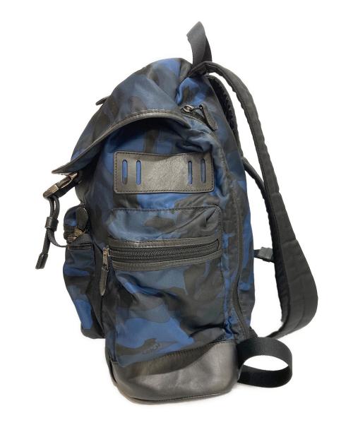 COACH（コーチ）COACH (コーチ) Terrain Trek Pack In Printed Nylon カモフラ柄バックパック ブルーの古着・服飾アイテム