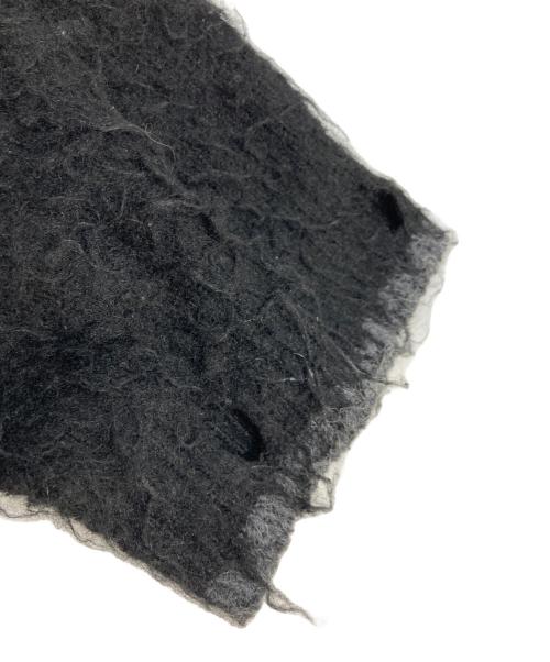 SUPPLIER（サプライヤー）SUPPLIER (サプライヤー) A'gem (エージェム) .kom (ドットコム) TRIBAL CROSS PIERCED SHAGGY KNIT トライバルクロス ピアスデザイン シャギーニットソー ブラック サイズ:Lの古着・服飾アイテム