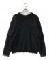 SUPPLIER (サプライヤー) A'gem (エージェム) .kom (ドットコム) TRIBAL CROSS PIERCED SHAGGY KNIT トライバルクロス ピアスデザイン シャギーニットソー ブラック サイズ:L：10000円