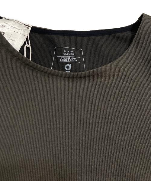 on（オン）on (オン) Studio Knit Long-T Crop スタジオニットロングクロップトップ グレー サイズ:Sの古着・服飾アイテム